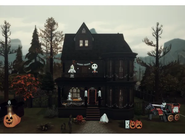 Mix Halloween House by MsModern - The Sims 4 Custom Content