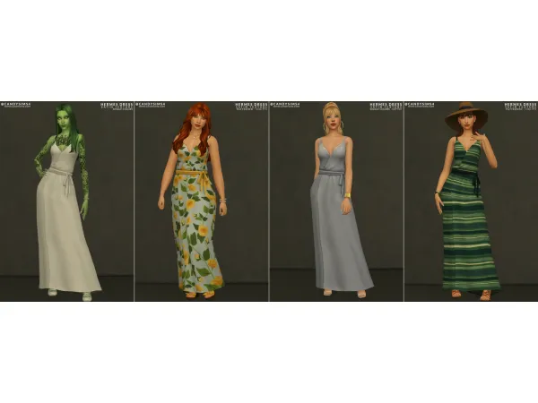 Maxis Match HERMES DRESS by candysims - The Sims 4 Custom Content