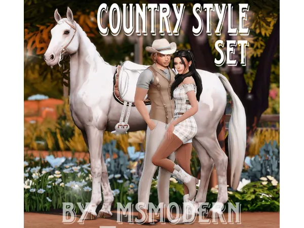 Sims and a horse by MsModern