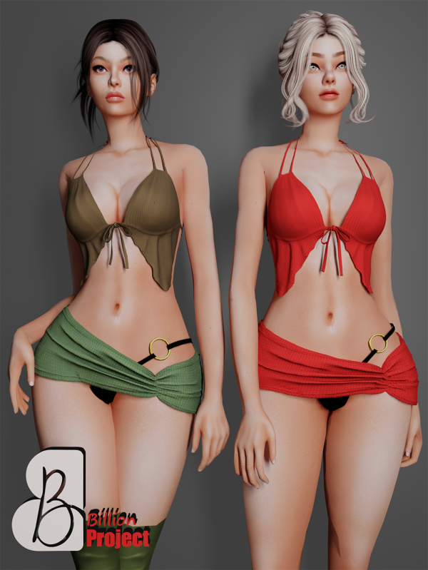 Alpha BillionProject Emma Outfit by billion_project666 - The Sims 4 Custom Content