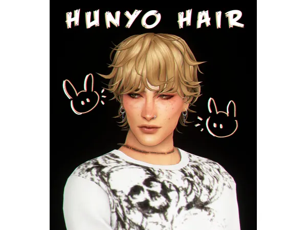 Maxis Match Hunyo Hair by dem0nyo - The Sims 4 Custom Content