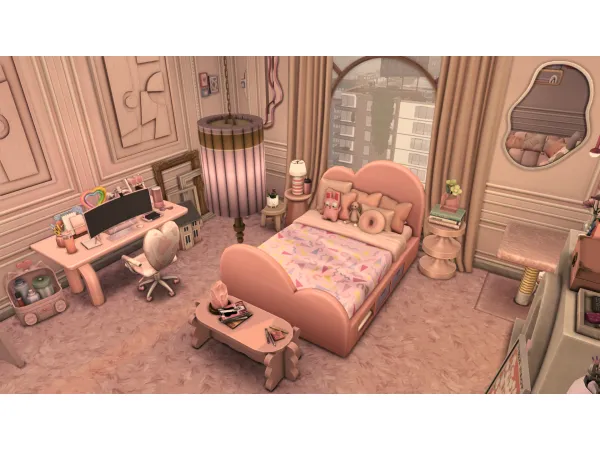Maxis Match Barbie Bedroom by simsfinds - The Sims 4 Custom Content
