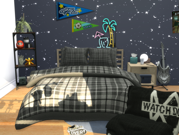 Maxis Match Teen Boys Bedroom by simsfinds - The Sims 4 Custom Content
