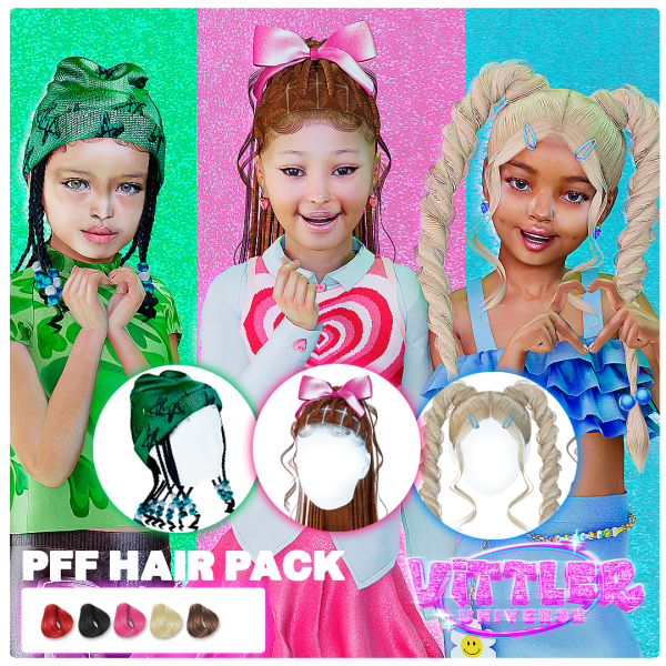Alpha PFF Hair Pack by simsfinds - The Sims 4 Custom Content