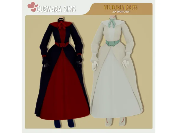Maxis Match Victoria dress (Victorian set) by Guemara - The Sims 4 Custom Content