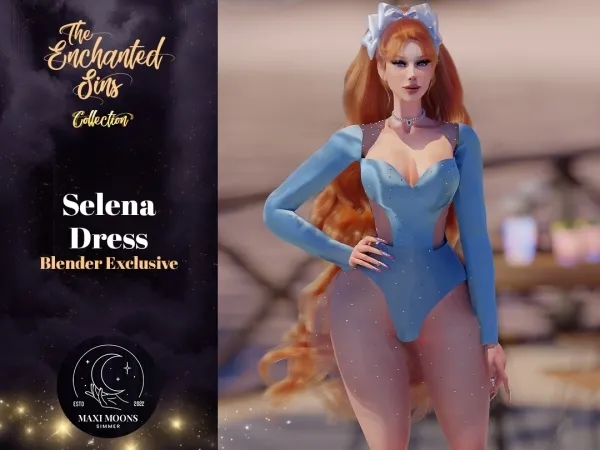 Alpha Selena Dress - The Sims 4 Custom Content