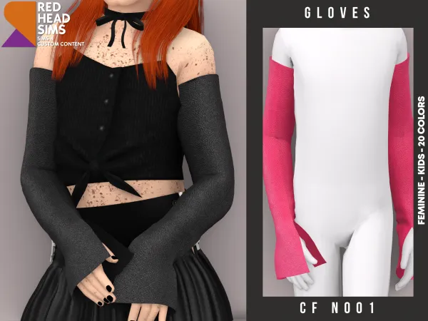 Alpha CF GLOVES N001 - The Sims 4 Custom Content