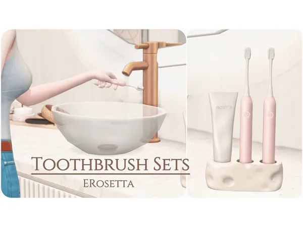 Maxis Match [ERosetta]Cheese ToothBrush Sets - The Sims 4 Custom Content