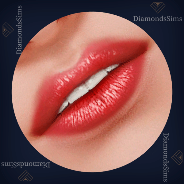 Alpha Teeth lipstick 13 by simsfinds - The Sims 4 Custom Content