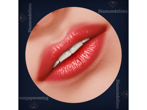 Alpha Teeth lipstick 13 by diamondssims - The Sims 4 Custom Content