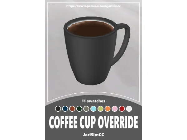 Maxis Match JariSimCC Override Coffee Cup - The Sims 4 Custom Content