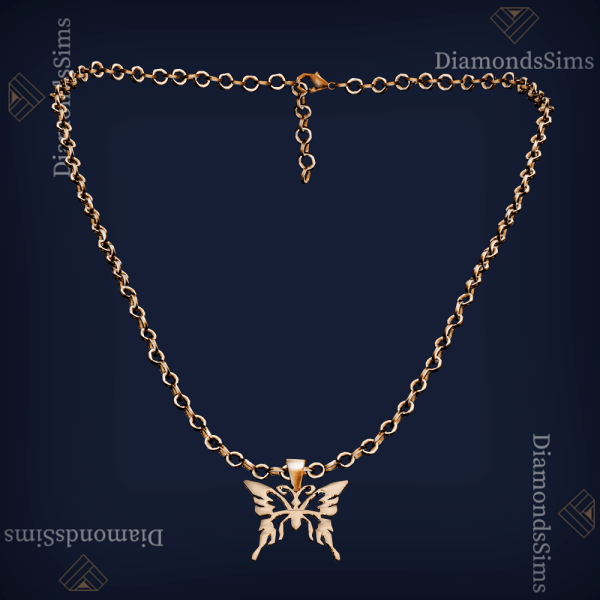 Alpha Butterfly necklace 55 by simsfinds - The Sims 4 Custom Content