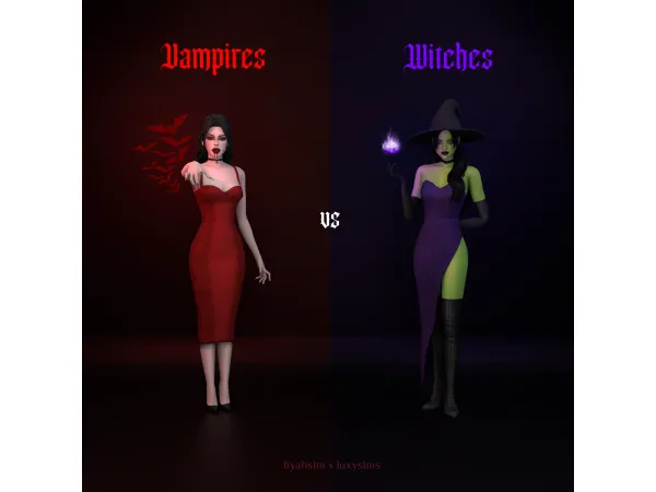 Maxis Match Vampires vs Witches Collection Formal Outfit - The Sims 4 Custom Content
