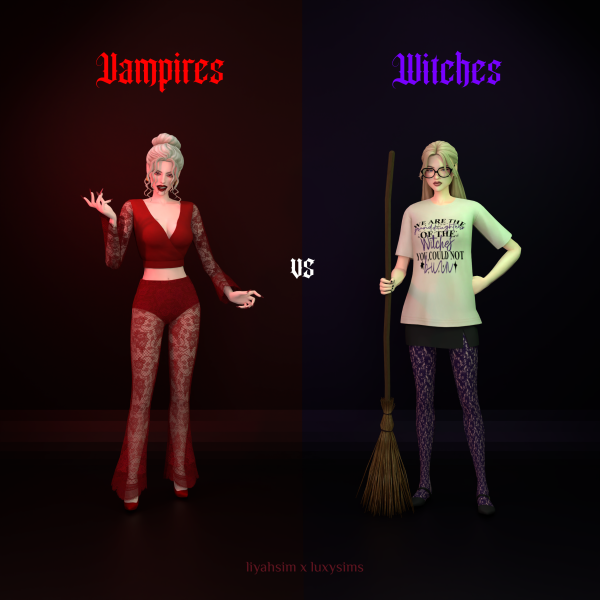 Maxis Match Vampires vs Witches Collection Everyday Outfit by luxysims - The Sims 4 Custom Content
