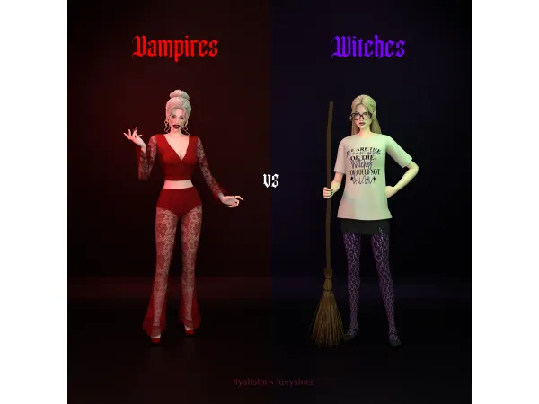 Maxis Match Vampires vs Witches Collection Everyday Outfit - The Sims 4 Custom Content