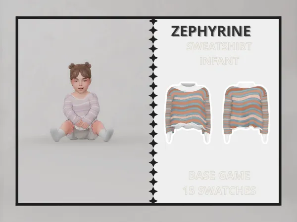 Alpha Zephyrine Sweatshirt Infant - The Sims 4 Custom Content