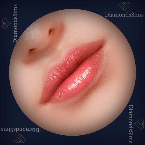 Alpha Strawberry lipgloss 63 by simsfinds - The Sims 4 Custom Content