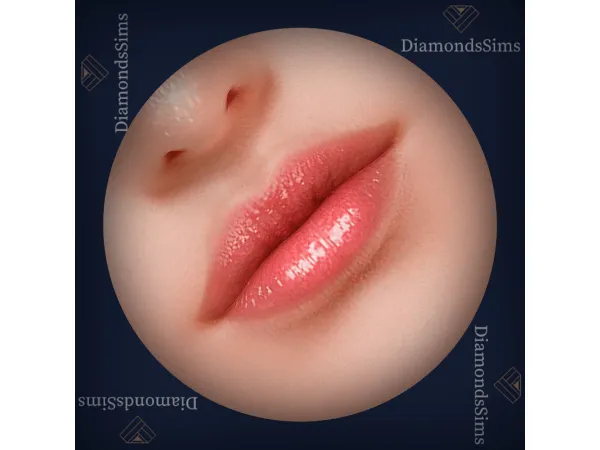 Alpha Strawberry lipgloss 63 by diamondssims - The Sims 4 Custom Content