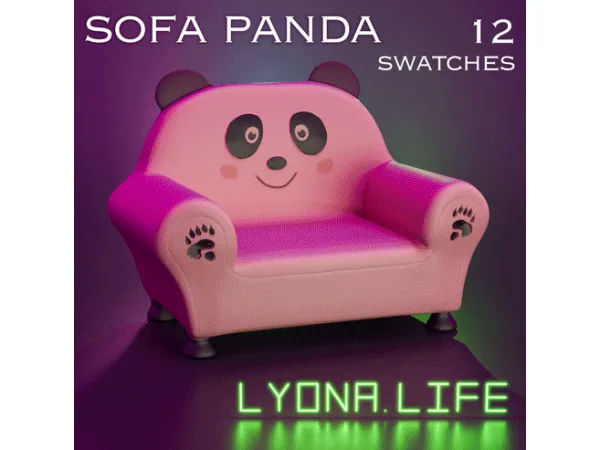 Maxis Match Sofa PANDA by lyonalife - The Sims 4 Custom Content