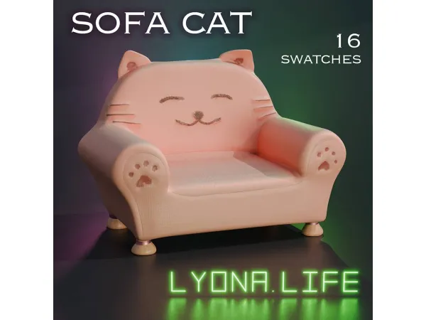 Maxis Match Sofa CAT by lyonalife - The Sims 4 Custom Content