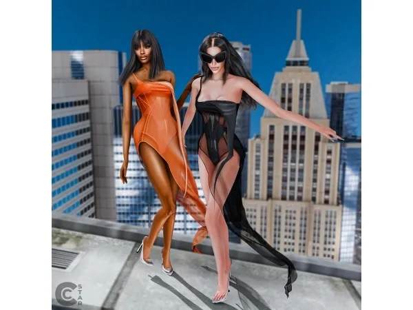 Asymmetric Layered Silk Dress