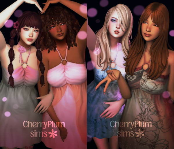 Maxis Match CherryPlumSims Nerida Dress by simsfinds - The Sims 4 Custom Content