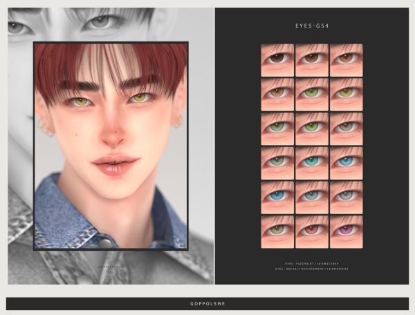 Alpha GPME GOLD Eyes G54 by simsfinds - The Sims 4 Custom Content