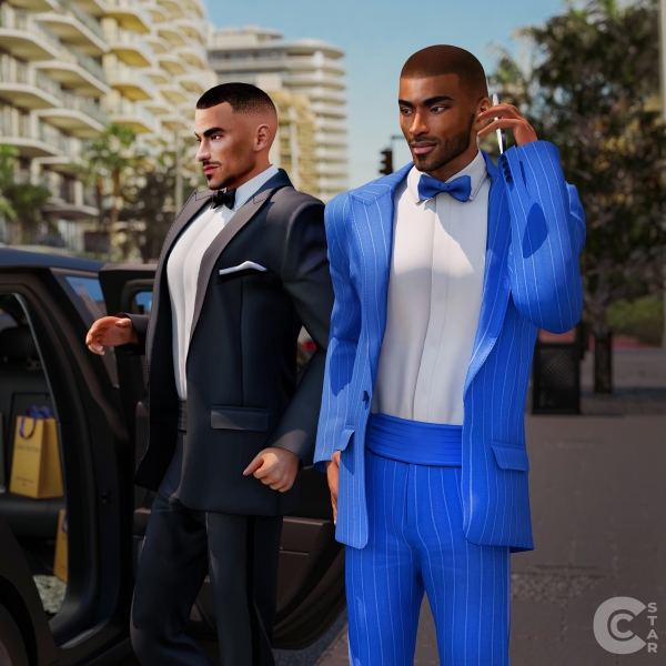 Alpha Blazer with Bow Tie by cool_content_star - The Sims 4 Custom Content