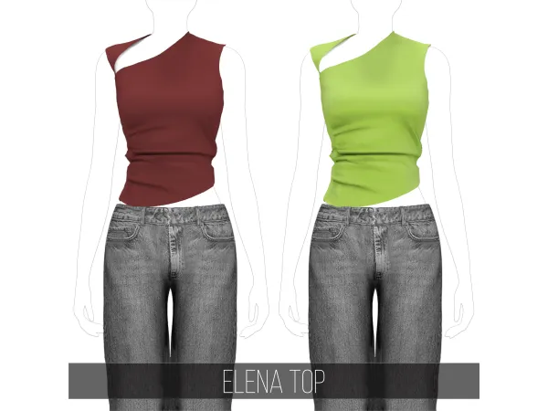 Alpha ELENA TOP - The Sims 4 Custom Content