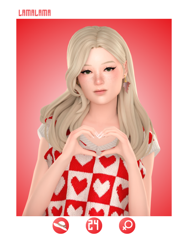 Maxis Match Hair Anima by lama_lama - The Sims 4 Custom Content