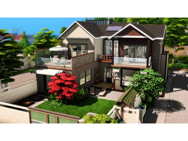 Maxis Match Eco small house by PlumbobKingdom - The Sims 4 Custom Content