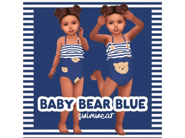 Maxis Match Baby Bear Blue Swimwear 2 Toddler by acsimscc - The Sims 4 Custom Content