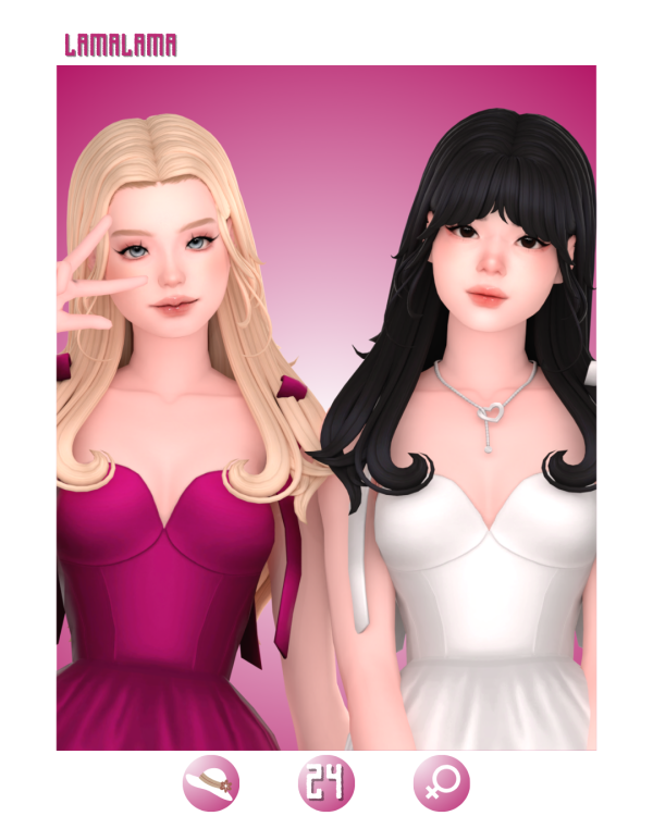 Maxis Match Hair Brynn by lama_lama - The Sims 4 Custom Content