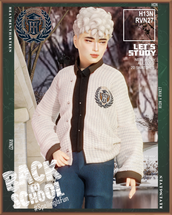 Alpha Child's Classic Stand up Collar Single Breasted Suit with Dress Shirt Winter School Uniform (Male) by simsfinds - The Sims 4 Custom Content