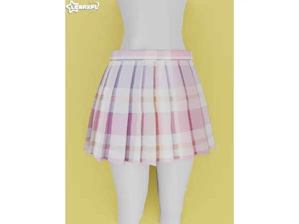 Mix Sweet Spring Pleated Skirt by Learxfl - The Sims 4 Custom Content