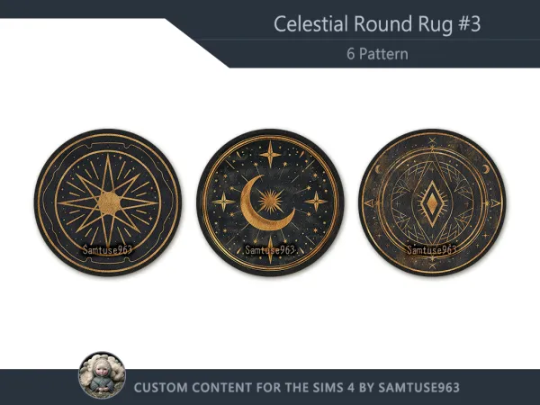 Alpha Celestial Round Dance Rug 3 Samtuse963 - The Sims 4 Custom Content