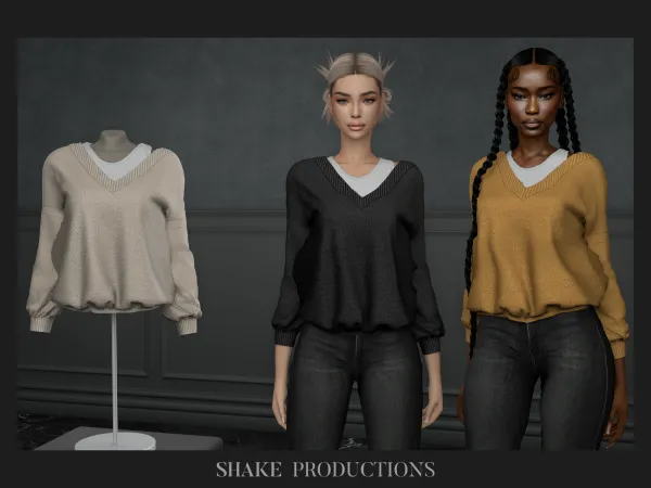 Alpha Tessa Sweater - The Sims 4 Custom Content