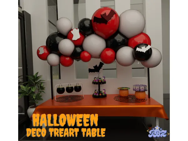 Maxis Match Halloween Deco Treat Table by TBZSimz - The Sims 4 Custom Content