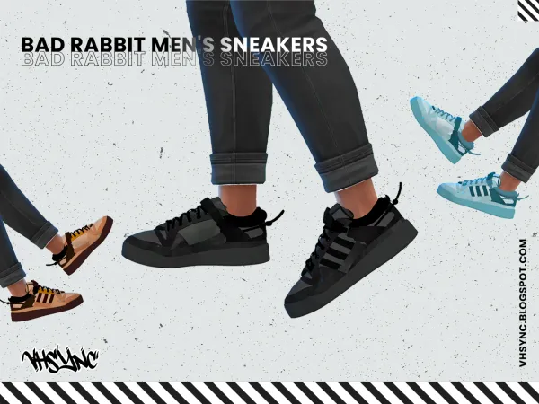Maxis Match [VHSync] Bad Rabbit Men's Sneakers - The Sims 4 Custom Content