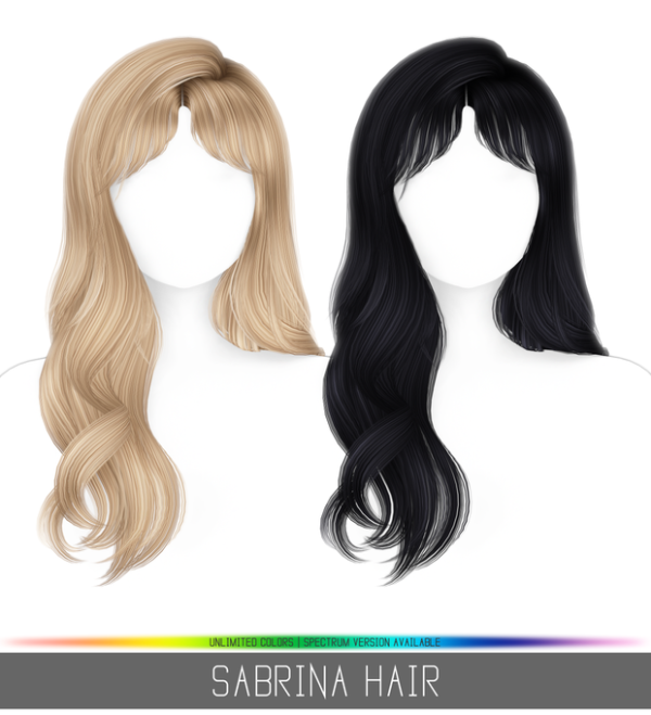 Alpha SABRINA HAIR by simsfinds - The Sims 4 Custom Content