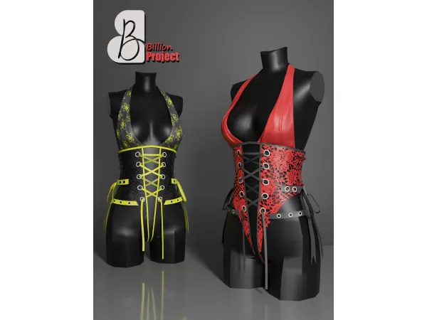 Alpha BillionProject Priska lingerie - The Sims 4 Custom Content