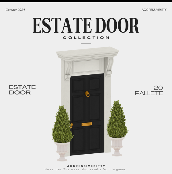 Mix AGGRESSIVEKITTY ESTATE DOOR COLLECTION by simsfinds - The Sims 4 Custom Content