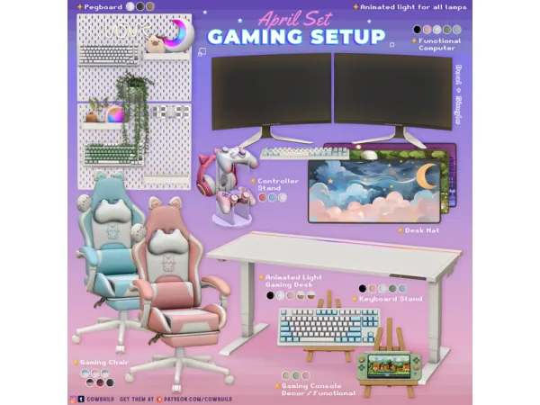 Alpha Gaming Setup by Cowbuild - The Sims 4 Custom Content