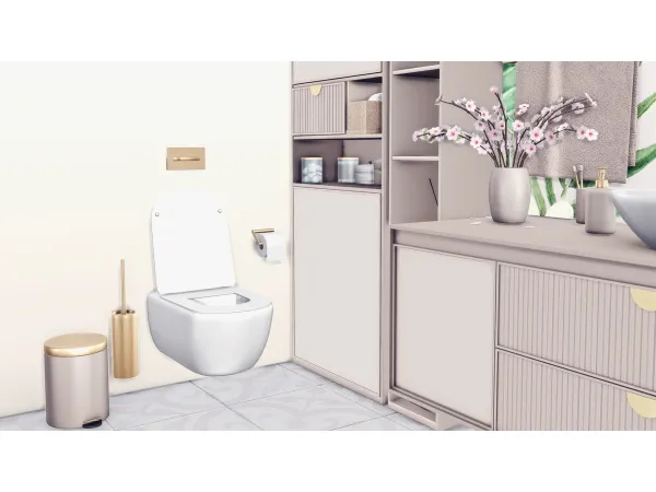 Alpha Deluxe Bathroom Clutter I by lapanemona - The Sims 4 Custom Content