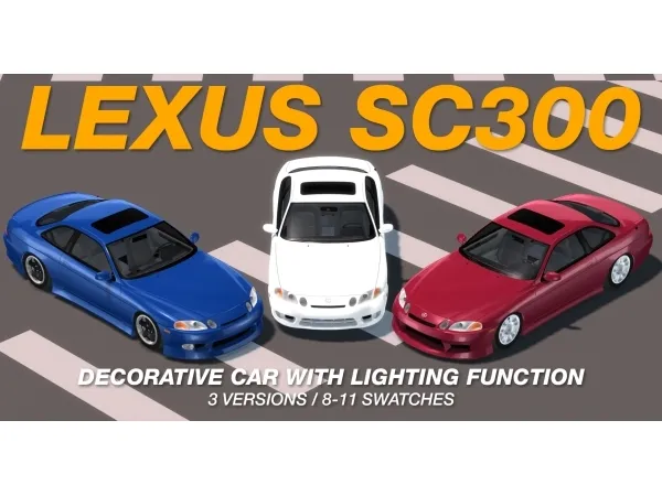 Alpha Tyler Winston Cars 1997 Lexus SC300 - The Sims 4 Custom Content