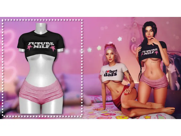 Alpha Lexi Outfit Set by WisteriaSims - The Sims 4 Custom Content