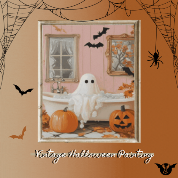Mix Vintage Halloween Painting by simsfinds - The Sims 4 Custom Content