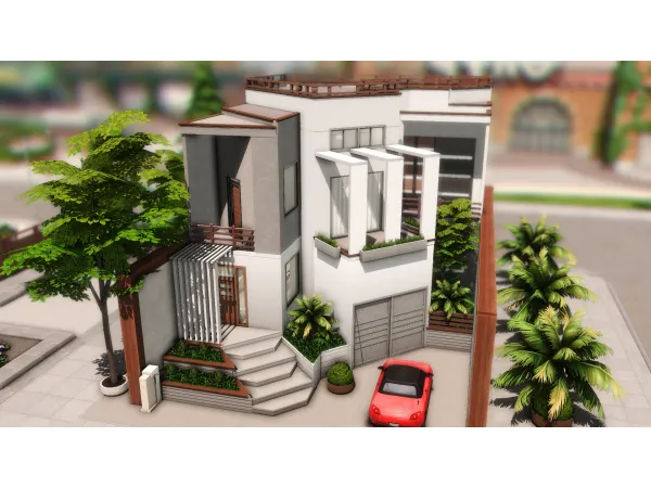 Maxis Match Modern Tiny House by PlumbobKingdom - The Sims 4 Custom Content