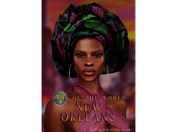 Alpha Sims of the World New Orleans GIFT SKIN - The Sims 4 Custom Content