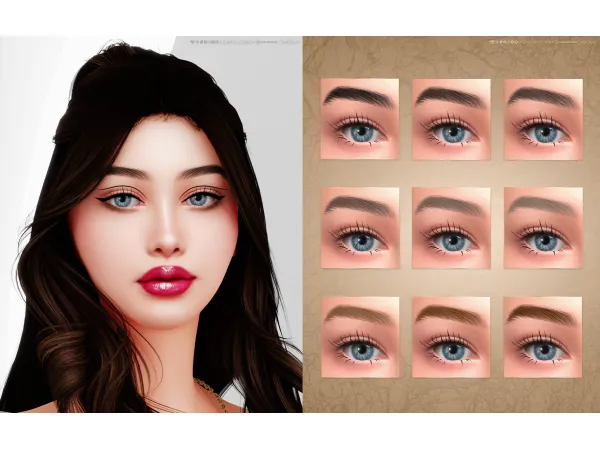 Alpha Brows 60 HQ by CarollDesign - The Sims 4 Custom Content